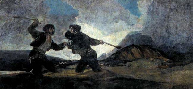 Francisco de goya y Lucientes Duel with Cudgels